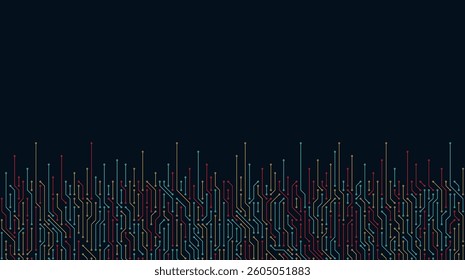 Circuit board vector illustration. High-tech technology background