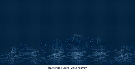 Circuit board vector illustration. High-tech technology background