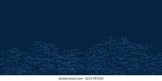 Circuit board vector illustration. High-tech technology background