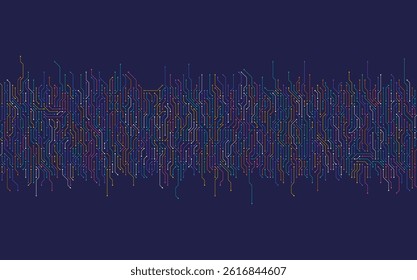Circuit board vector illustration. High-tech technology background
