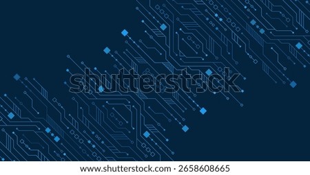 Circuit board vector illustration. High-tech technology background