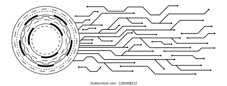 Circuit board vector technology background