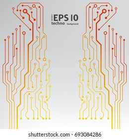 Circuit board vector technology background