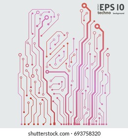 Circuit board vector technology background