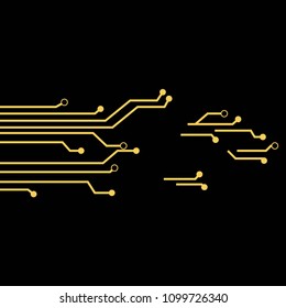 Circuit Board Vector Template Design Illustration