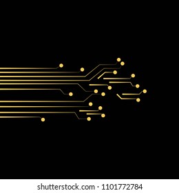 Circuit Board Vector Template Design Illustration