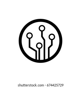 Circuit board,technology icon,vector illustration.