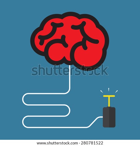 Circuit bomb. Concept of spark the brain . Flat design.