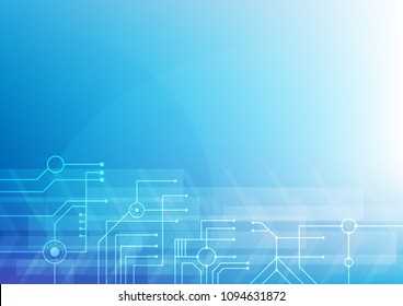 Circuit at the bottom spreading on board, Technology abstract, Sci-fi and communication concept, Vector illustration background.