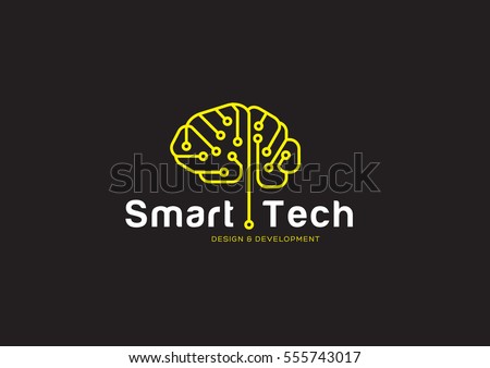 CIRCUIT BRAIN , CONCEPTUAL LOGO / ICON