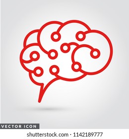 Circuit Brain Isolated Logo/Icon