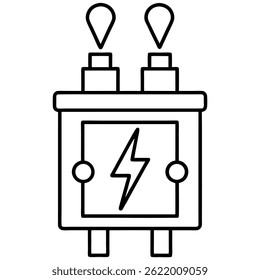 Línea de Vector de freno de circuito sobre fondo blanco