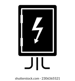 Circuit breaker cabinet icon isolated, electricity concept