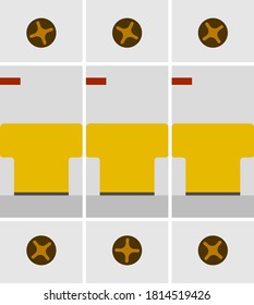 Circuit Breaker Icon. Flat Color Design. Vector Illustration.