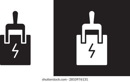 Circuit Breaker icon line art vector..