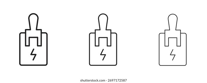 Circuit Breaker icon linear style sign for mobile concept and web design.