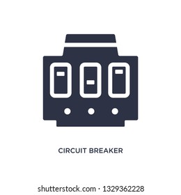 circuit breaker icon. Simple element illustration from construction concept. circuit breaker editable symbol design on white background. Can be use for web and mobile.