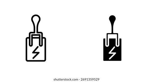 Icono de disyuntor Ilustración vectorial simple para gráficos y Diseños web.