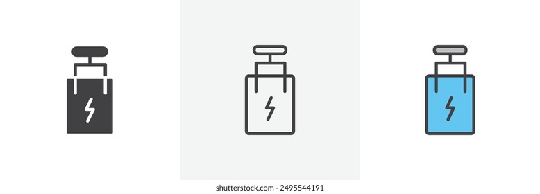 Circuit Breaker icon symbol collection on white background.