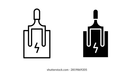 Circuit Breaker icon thin line pictogram pack. EPS10