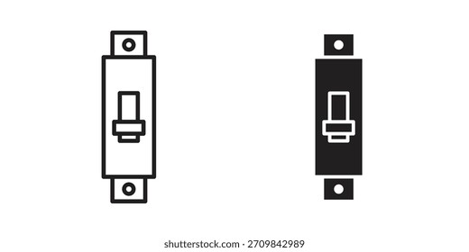 Ícone do disjuntor ilustração de vetor. Design plano. Símbolos de vetor de design gráfico.