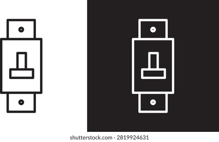 Circuit Breaker icon vector line art logo..
