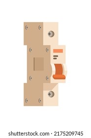 Circuit breaker. Simple flat illustration