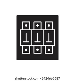 Schalter-Icon-Design, isoliert auf weißem Hintergrund, Vektor-Illustration