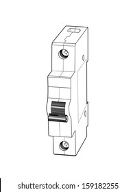 Circuit Breaker - Vector Illustration. 