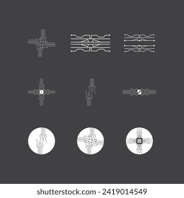 Circuit  Cable Technology Logo Vector Template Illustration 