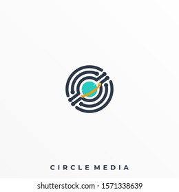 Circuit Circle Illustration Vector Design Template. Suitable for Creative Industry, Multimedia, entertainment, Educations, Shop, and any related business