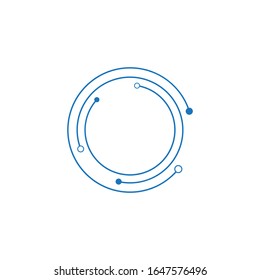 Circuit circle Template vector illustration icon design