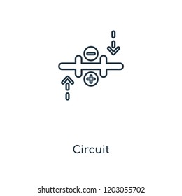 Circuit concept line icon. Linear Circuit concept outline symbol design. This simple element illustration can be used for web and mobile UI/UX.