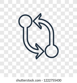 Circuit concept vector linear icon isolated on transparent background, Circuit concept transparency concept in outline style