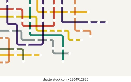 Circuito de conexión de líneas y puntos. Tecnología de red y concepto de conexión. Conexiones de nodos de red descentralizadas