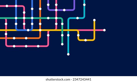 Circuit connect lines and dots. Network technology and Connection concept. Decentralized network nodes connections