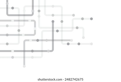 Circuit connect lines and dots. Network technology and Connection concept. Decentralized network nodes connections