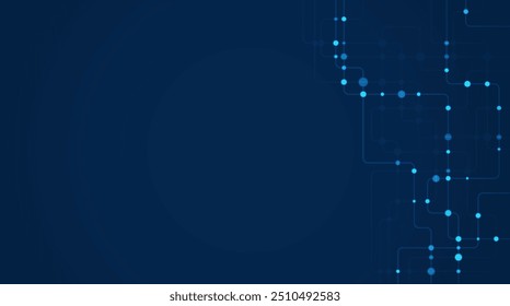 Circuito de conexión de líneas y puntos. Tecnología de red y concepto de conexión. Conexiones de nodos de red descentralizados