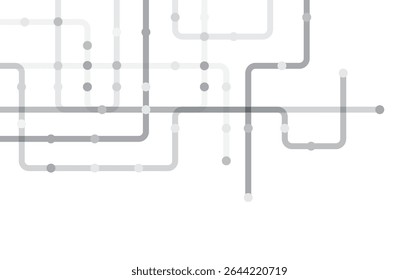 Circuit connect lines and dots. Network technology and Connection concept. Decentralized network nodes connections