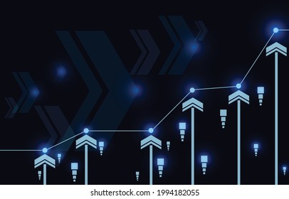  circuit connecting dots and lines.abstract background.molecules technology with polygonal shapes, Connection structure. Big data visualization,graph growth,futuristic Illustration Vector design