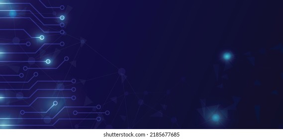 Circuit connecting dots and lines.abstract background.molecules technology with geometric shapes,connection big data visualization,futuristic Illustration Vector design