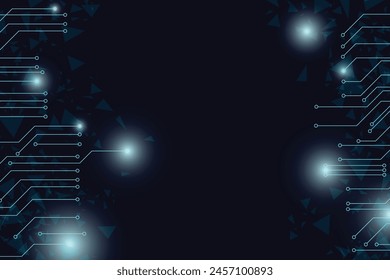 Circuit connecting dots and lines.abstract background.molecules technology with geometric shapes,connection big data visualization,futuristic Illustration Vector design