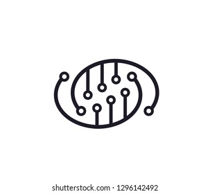 Circuit connection icon, technology concept vector 
