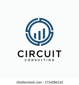 circuit consulting logo - vector illustration
