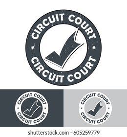 Circuit court - French language (short chain) - expression used for sustaining the local economy. Grunge layer is applied exactly on the colored stamp. Color is easily change.