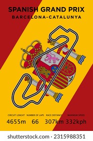 The Circuit de Barcelona-Catalunya (Catalan pronunciation: [siɾˈkujd də bəɾsəˈlonə kətəˈluɲə]) is a 4.657 km (2.894 mi) motorsport race track in Montmeló, Barcelona, Catalonia, Spain. With long straig