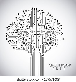 circuit design over pink background vector illustration