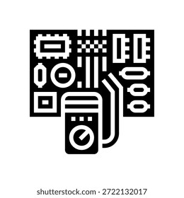 circuit diagnostics glyph icon vector. circuit diagnostics sign. isolated symbol illustration