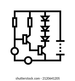 circuit diagram line icon vector. circuit diagram sign. isolated contour symbol black illustration