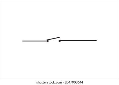circuit diagram symbol for an open switch vector